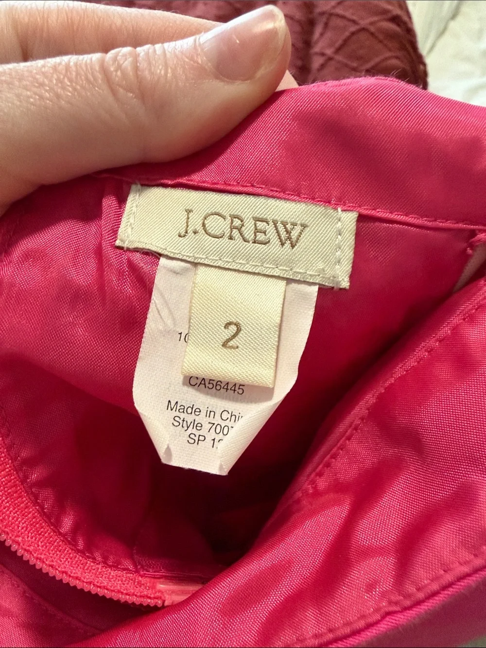 J. Crew Strapless Hot Pink Ruffle-Pocket Mini Dress